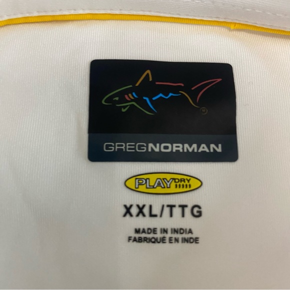 NWT Gleneagles Greg Norman Play Dry Golf Polo Shirt Mens XXL 2XL White Stripe - Picture 7 of 14